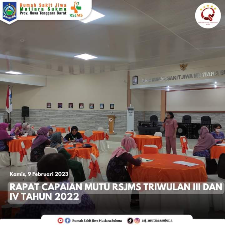 BERKOMITMEN MENJAGA MUTU LAYANAN, KOMITE MUTU RSJMS GELAR RAKOR BERSAMA SELURUH UNIT